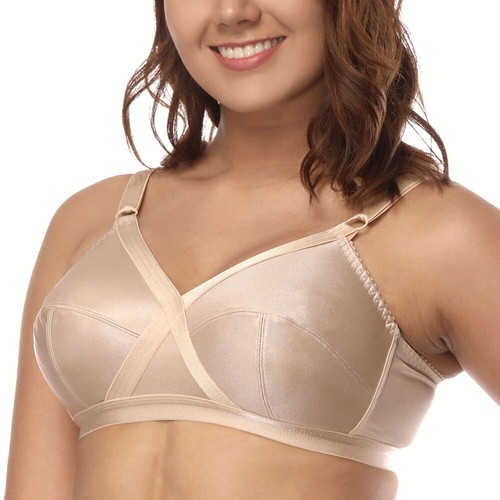 UK Ladies Plus Size Bra Full Coverage Non Padded Non Wired Full Cup B C D DDE FG - Picture 8 of 28