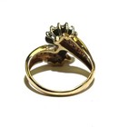 10k yellow gold .35ct SI2 H diamond cluster band ring 3.6g vintage ladies 5.75 — photo 4