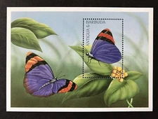ANTIGUA BUTTERFLY STAMPS SOUVENIR SHEET 1997 MNH INSECT STAMP BUTTERFLIES BUG