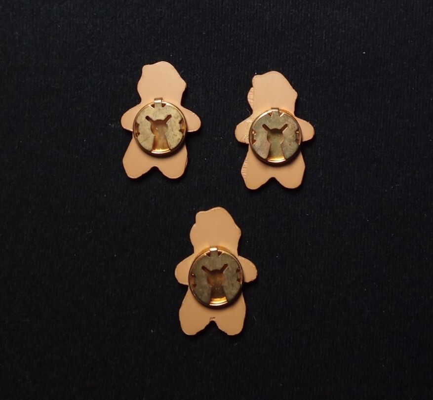 Christmas Santa Claus Bear Button Covers Sewing Home Craft Supplies 3-Piece Set