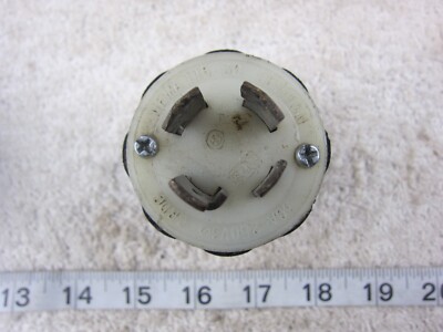 Leviton 2721 30A 250V 3Ø  Hubbell 2721 Style Locking Plug L15-30P, Used