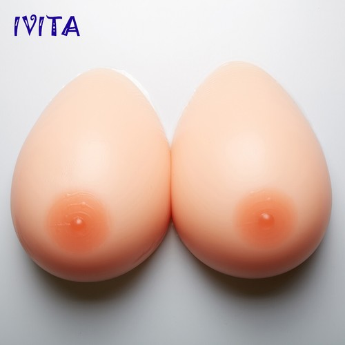 IVITA1 Paar EE Cup 4XL Tränenform Silikonbrüste Crossdresser BH-Einlage - Bild 4 von 10