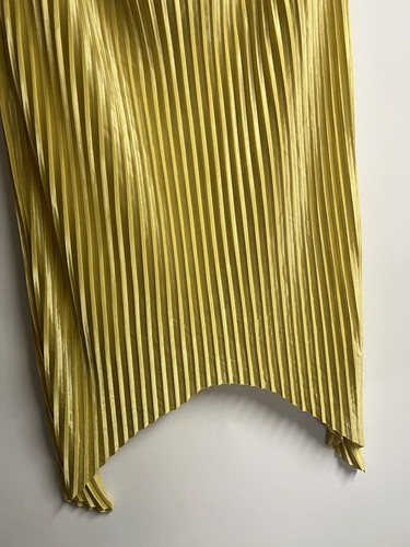 Zara Collection Skirt Golden Yellow Pleaded Woman Size Small New - Picture 4 of 8