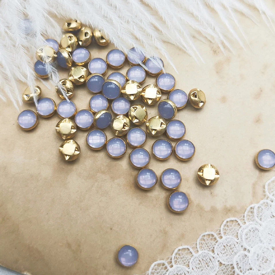 50PCS Mini Button Round Pearl Buckles Doll Clothing Sewing Handmade DIY Supplies - Image 4 of 4