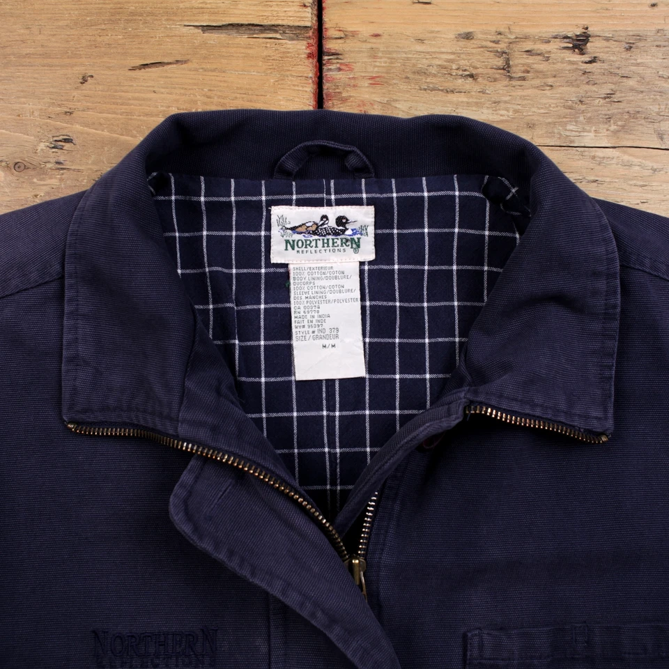 Chaqueta de trabajo vintage Northern Reflections M Chore Deck azul para mujer Foto 3 de 4