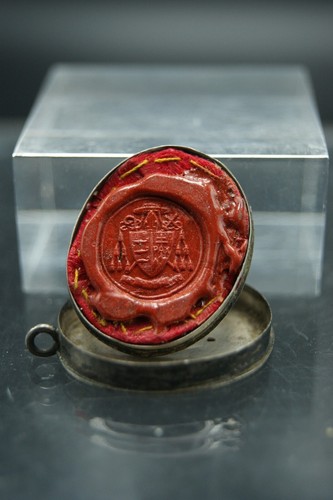 † 19TH DNJC TRUE CROSS 1 RELIC STERLING RELIQUARY CASE WAXSEAL STAMP FRANCE † - Picture 19 of 24