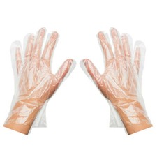 2 100 1000 Disposable Gloves Strong Clear Plastic Home Food Catering Clean Large