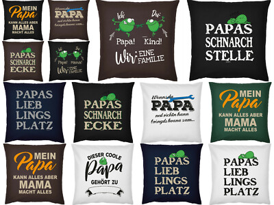 Vater Sprüche Kissen - Deko Kissen Papa - Geschenk Eltern - Geburtstag Vatertag