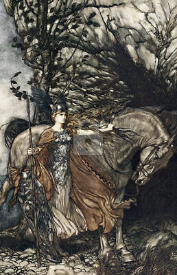 The Rhinegold & the Valkyrie 16 (1910), Arthur Rackham *Art Postcard*