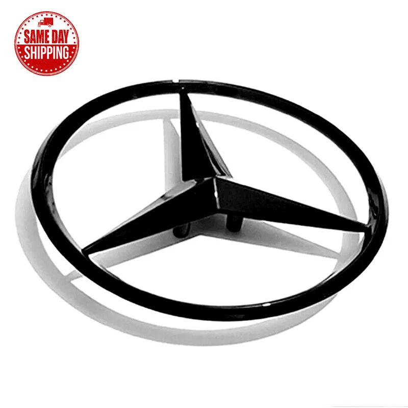W223 S580 SEDAN AMG Trunk Star Emblem GLOSS BLACK Rear For Mercedes S500 S63 - Imagem 2 de 4