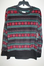 NEW Secret Treasures Women  s Super Soft Velour Pajama Top Long Sleeve