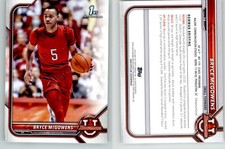 Bryce McGowens 2022 Bowman University #74 Nebraska Cornhuskers Charlotte Hornets