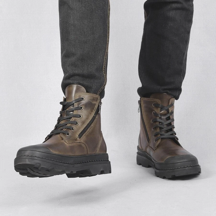 Men winter sale boots with zipper