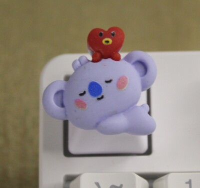 BTS BT21  Koya  Handmade Keycap R4 OEM White Keycap - 1pc