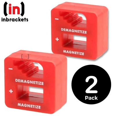 INBRACKETS MAGNETISER DEMAGNETISER for SCREWDRIVERS SMALL HAND TOOLS make Magnetic 2 PACK