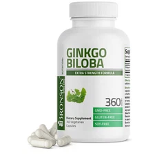 Bronson Ginkgo Biloba Extra Strength Brain Support, 360 Vegetarian Capsules