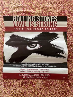 Rolling Stones Love Is Strong 4th July 1994 Poster - Mick Jagger Keith Richards