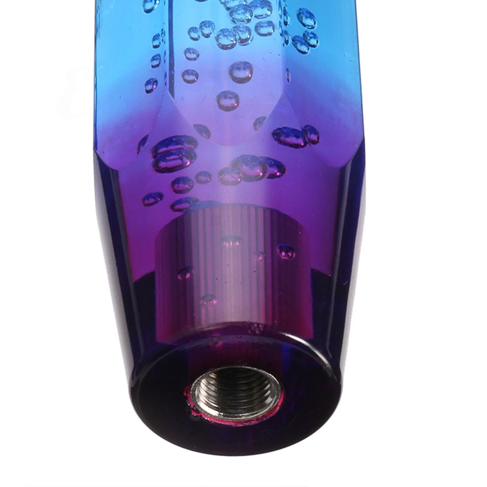 Perilla de cambio de 10 cm estilo burbuja colorido azul púrpura universal Foto 3 de 4