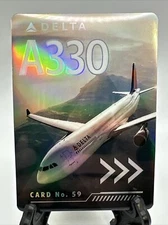 Delta Trading Card A330 Collectible Airbus No.59 New!