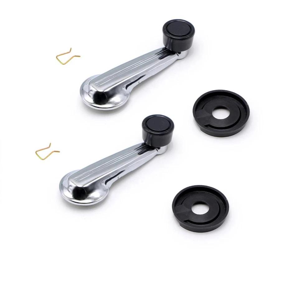 Juego de manivela manual ventana cromada interior para camioneta Datsun 620 1973-1979 Foto 3 de 4