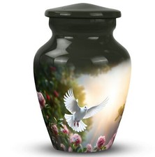 Dove Flying Peaceful Departure Memorial Urn For Ashes Keepsake