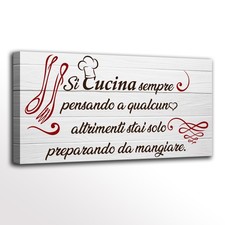 Quadro moderno con frase per cucina |Q788| Stampa su tela arredo murale
