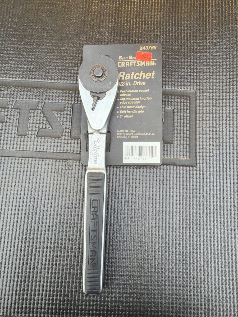 Rare Sears Best Craftsman Lifetime Stainless Ratchet 1/2” Drive