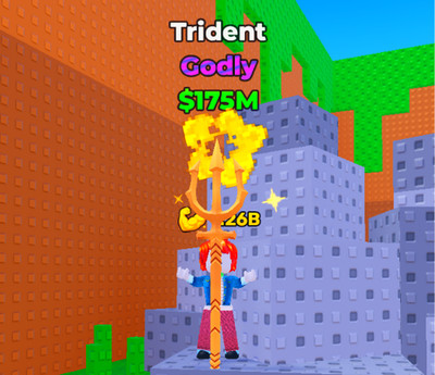 +1 Mine Per Click - 4x TRIDENT 175M (godly) Cheeapest