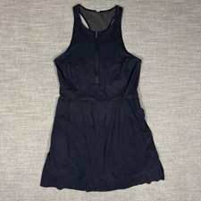 Lululemon Perf-ect Your Pace Dress Black Women's Size 8 Built In Shorts Athletic