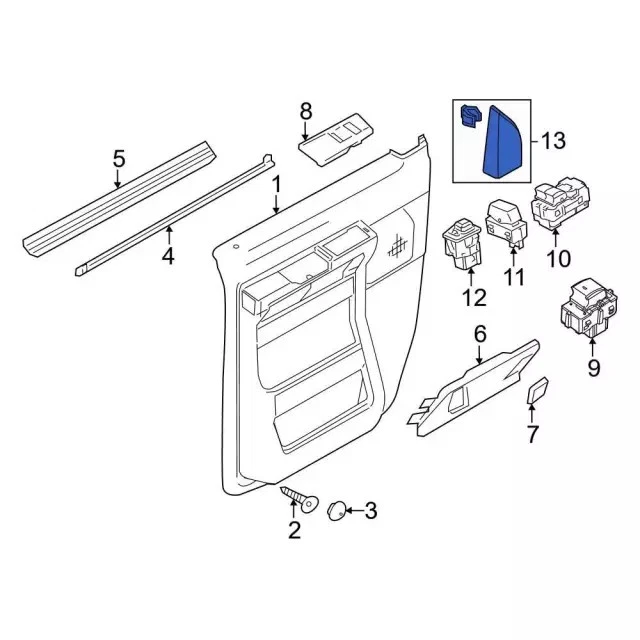 Tapicería interior original Ford CC2Z-17K709-AB Foto 3 de 4