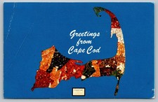 Greetings From Cape Cod Glass Mosaic Postcard...