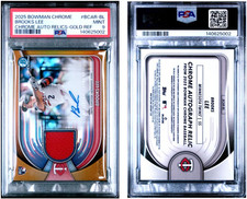 2025 BOWMAN CHROME BROOKS LEE GOLD PATCH AUTO RPA /50 RELIC ROOKIE AUTO PSA 9