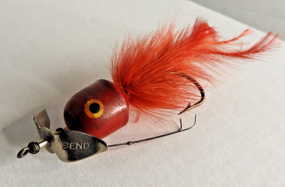 pre-1920? Señuelo de pesca inusual South Bend madera sin malezas utilería RARO Foto 3 de 4