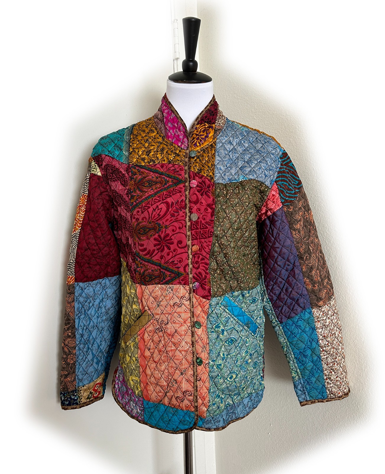 Sacred Threads Patchwork Quilted Jacket Women's S… - image 1