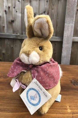 Vintage Beatrix Potter Baumwollschwanz Plüschtier Kuscheltier, Eden mit Etikett Peter Rabbit