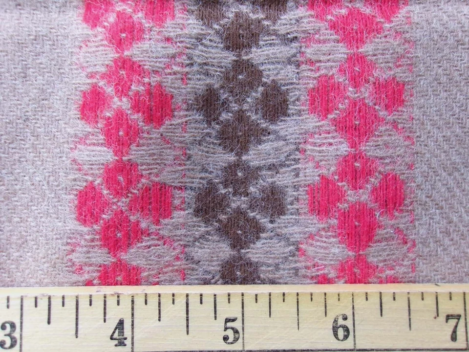 ~1 yd 1970s Wool Fabric Woven Flowers Skirt Length Vintage TWEED Woven Twill - Image 4 of 4
