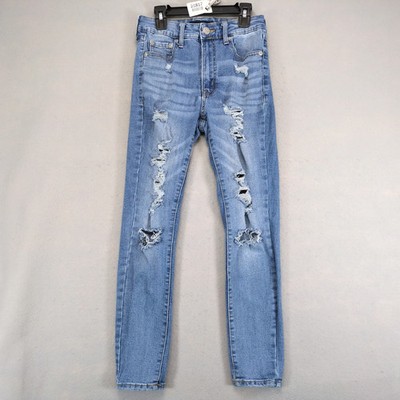 Aeropostale Super High Rise Jegging Jeans Womens 2 26x26'' Distressed Stretch Y2K