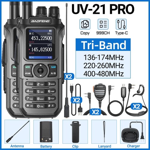 2 szt. do Baofeng UV-21 PRO V2 Walkie Talkie dalekiego zasięgu Bezprzewodowa częstotliwość kopiowania - Zdjęcie 29 z 29