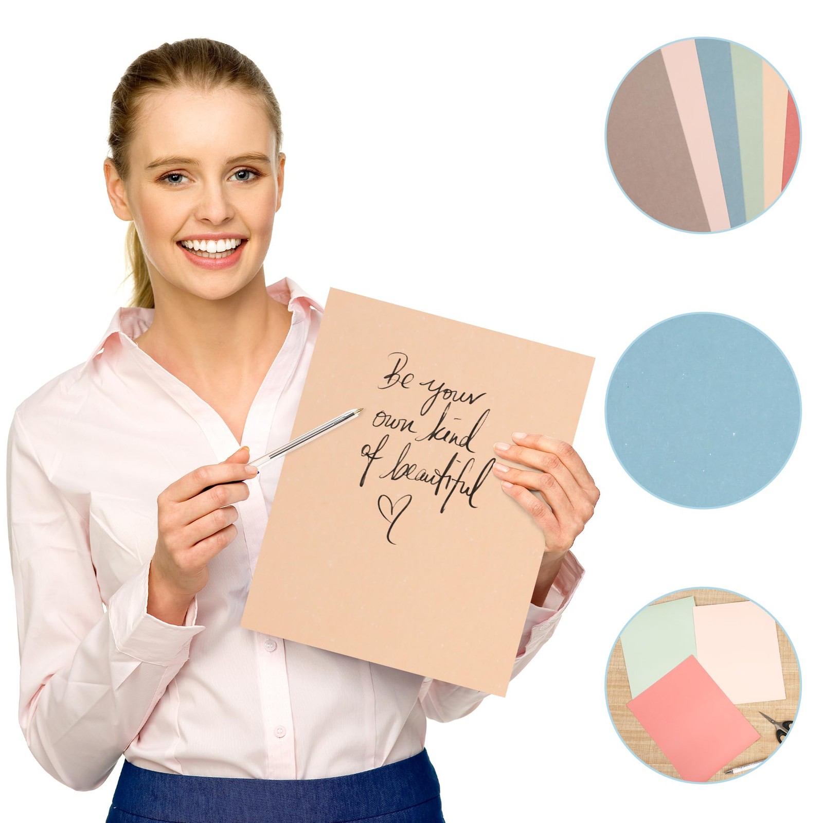 8.5x11 Colored Cardstock 30 Sheets, 230gsm/85lb Assorted Colors Heavy Craft