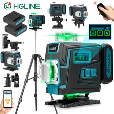 HGLINE 360&deg; Kreuzlinienlaser 16 Line Laser Level Wasserwaage Baustellen +Stativ