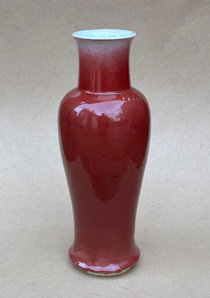 红色中国古董花瓶| eBay
