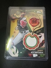 Sandy Alcantara Game Used Patch 2024 Topps Holiday Mega Baseball