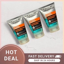 LOreal Paris Men Expert Face Scrub Face Wash for Men 100 ml pack of 3 RRP £21