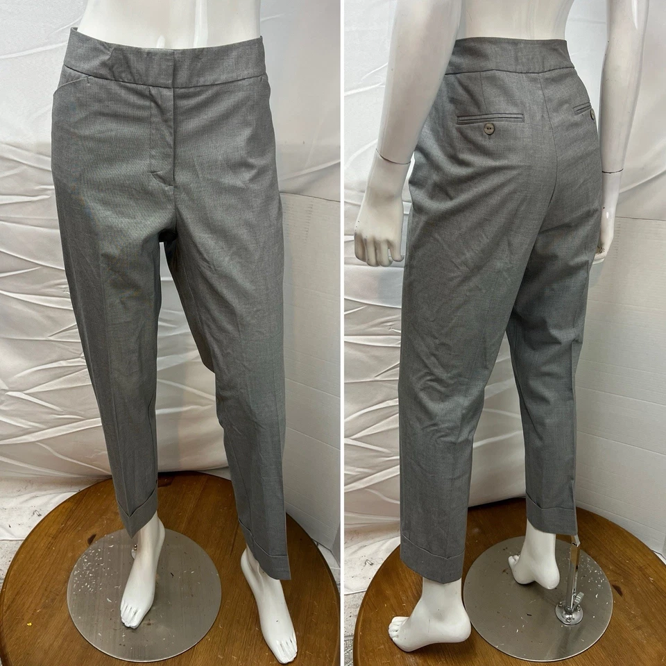 Chico's 1 Women's 8 Gray Blazer Pants Set Pant Suit Medium - Image 4 of 4