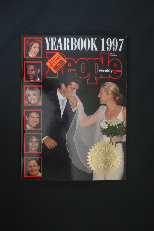 LIKE NEW PEOPLE YEARBOOK 1997, JFK JR AND CAROLYN BESSETTE COVER