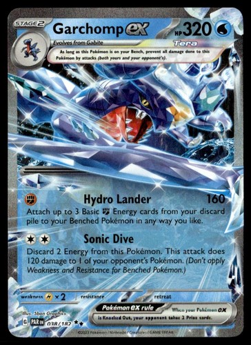 2023 Scarlet & Violet Series - Paradox Rift Garchomp ex #38 Holo Pokémon 62R1