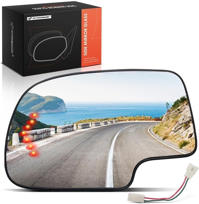 Driver Side Heated Mirror Glass - Compatible with 2003-2007 Chevy Silverado, Ava