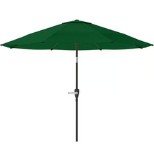 Market Umbrella Patio Canopy Shade Garden 10' Aluminum Auto Tilt Brilliant Green