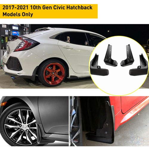 SE ADAPTA A HONDA HATCHBACK CIVIC FK7 FK4 2017-2021 PLÁSTICO 4 PIEZAS GUARDABARROS GUARDABARROS PROTECTOR CONTRA SALPICADURAS