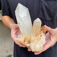 3.6lb Natural White Clear Quartz Crystal Cluster Raw Healing Specimen